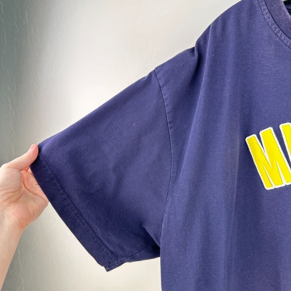 Vintage Pro Edge shirt Mens 2XL Maize Blue U of Michigan‎ Embroidered College - Picture 3 of 10